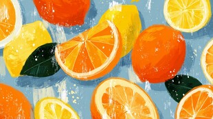 清新水果插画的缤纷世界