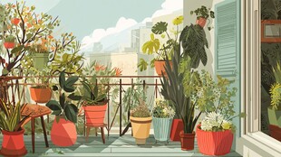 阳台绿植世界 生机满满