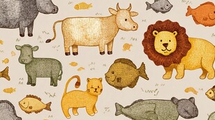 可爱动物卡通图案集合