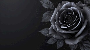 黑玫瑰特写 神秘优雅之美