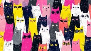 多彩猫咪大集合