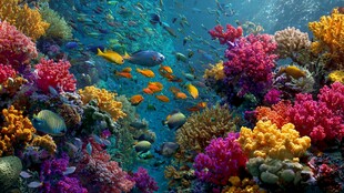 缤纷海底世界 多彩珊瑚与鱼