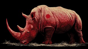 红色犀牛 野性力量之美