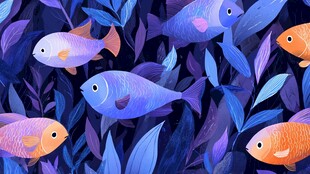 梦幻海底鱼儿与植物世界