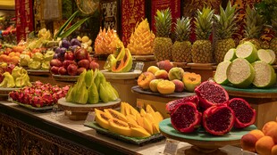 多样鲜果陈列展示