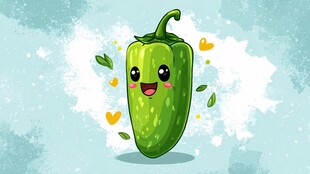 可爱青椒卡通形象