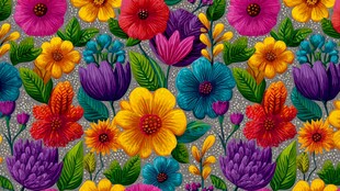 缤纷花卉图案 尽显自然魅力