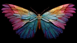 梦幻绚丽彩色蝴蝶艺术图