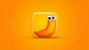 橙色萌趣小生物图标