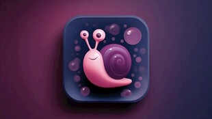 可爱蜗牛图标设计