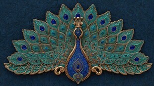 华丽孔雀造型精美饰品