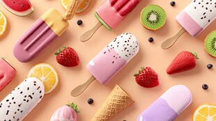 缤纷多彩的美味冰淇淋组合