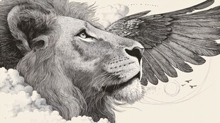 狮身鹰翼 奇幻生物艺术绘