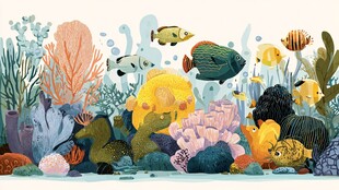 海底缤纷世界的多彩鱼类