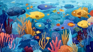 梦幻海底世界缤纷鱼群
