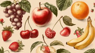 多彩水果插画集合