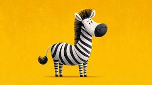 可爱斑马卡通形象