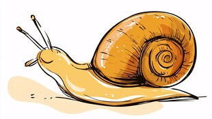 卡通蜗牛插画