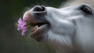 白马衔花展灵动之美