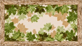 树叶编织框背景图