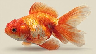 华丽金鱼 优雅水中精灵