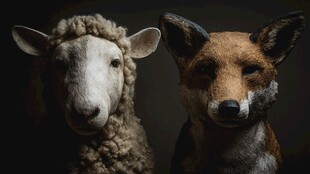 羊与狐的对视瞬间