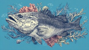 深海鲈鱼的奇幻海底世界