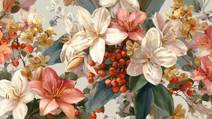 缤纷花卉图案 尽显自然之美