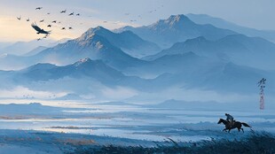 策马青山间飞鸟伴征程