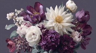 多彩花卉组合 尽显雅致