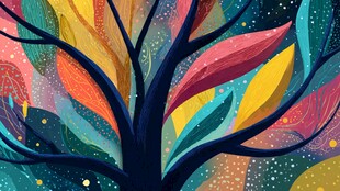 梦幻多彩树的奇幻世界