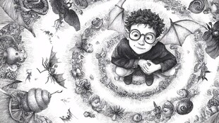 小吸血鬼与环绕的奇幻昆虫