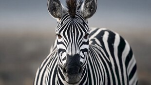 斑马特写 黑白条纹的魅力