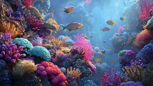 梦幻海底世界的缤纷景致