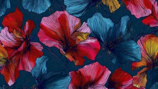 缤纷花卉图案背景设计