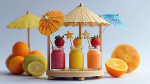 热带风情鲜果冰饮组合