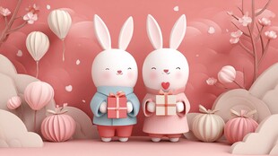 甜蜜兔侣 浪漫赠礼时刻