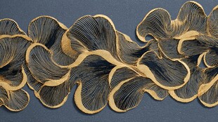 金色波浪形艺术纹理装饰