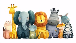 可爱卡通野生动物大集合