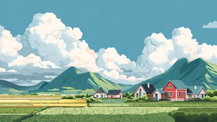 乡村田园风光美丽景致