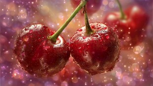 晶莹樱桃 闪耀梦幻光彩