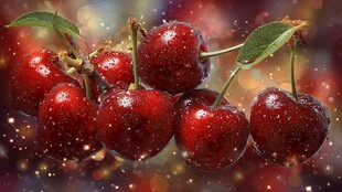 晶莹红樱桃 清新视觉盛宴