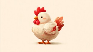 可爱卡通小鸡形象展示