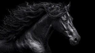 黑骏马的动感瞬间