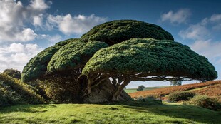 独特造型的奇异大树景观