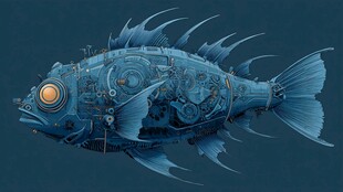 机械蓝鱼 科技与海洋的融合