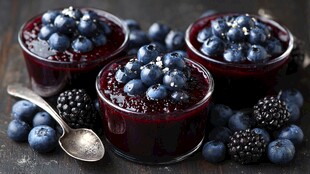 蓝莓黑莓果酱精致小食