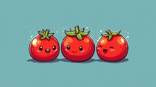 可爱番茄三兄弟