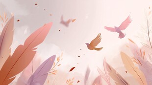 飞鸟翔于梦幻羽林之间