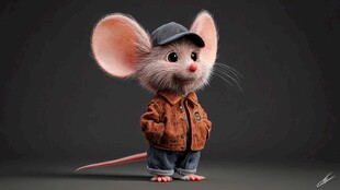 时尚小老鼠的帅气造型